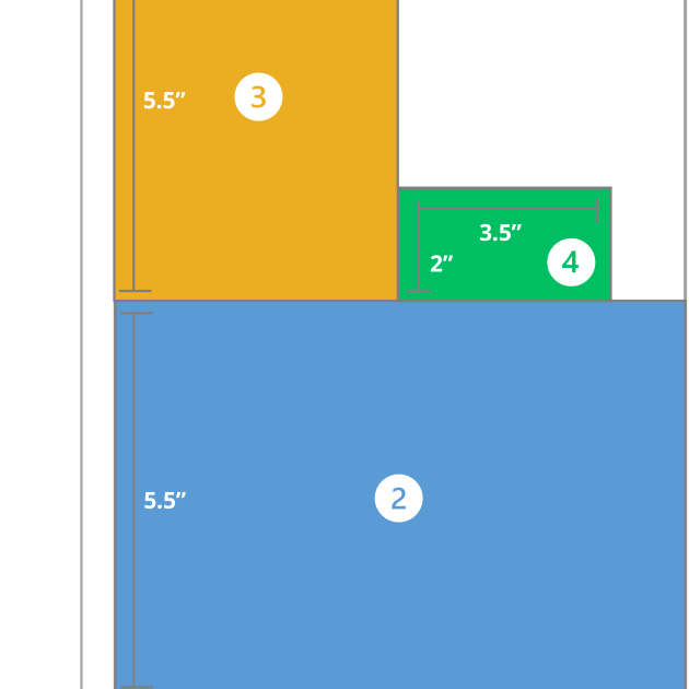 Advertising Diagram showing Business Card, Quarter Page, Half Page, and Full Page Ad sizes_State of Black Food_SOBF